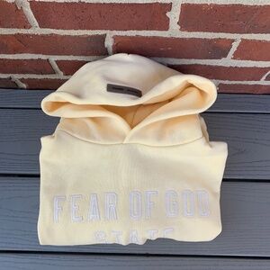 Fear of God Essentials Yellow '90's Fit Fleece Hoodie